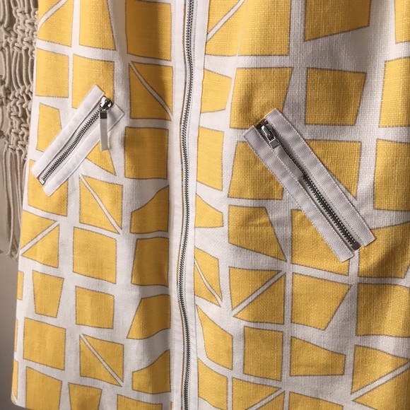 Laundry By Shelli Segel geometrical sheath dress sz 6 zip front - Picture 3 of 7